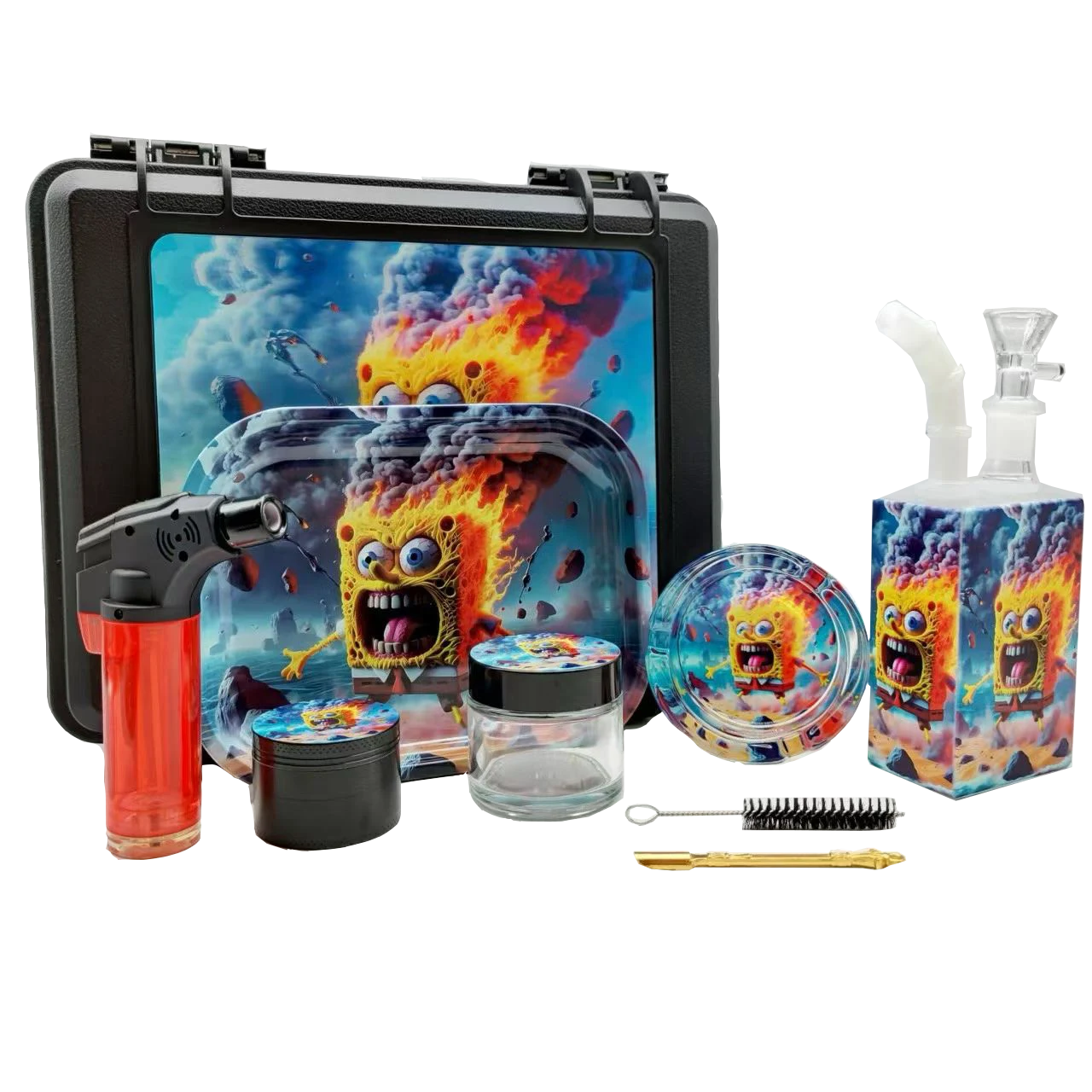 AGG featured custom smoking set displayed on the left